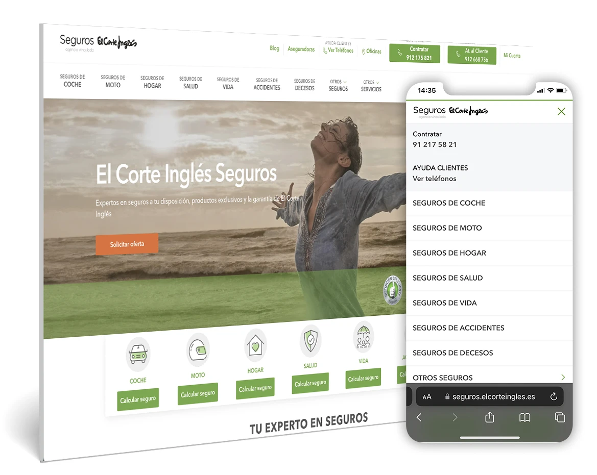 Menú navegación antes de la propuesta